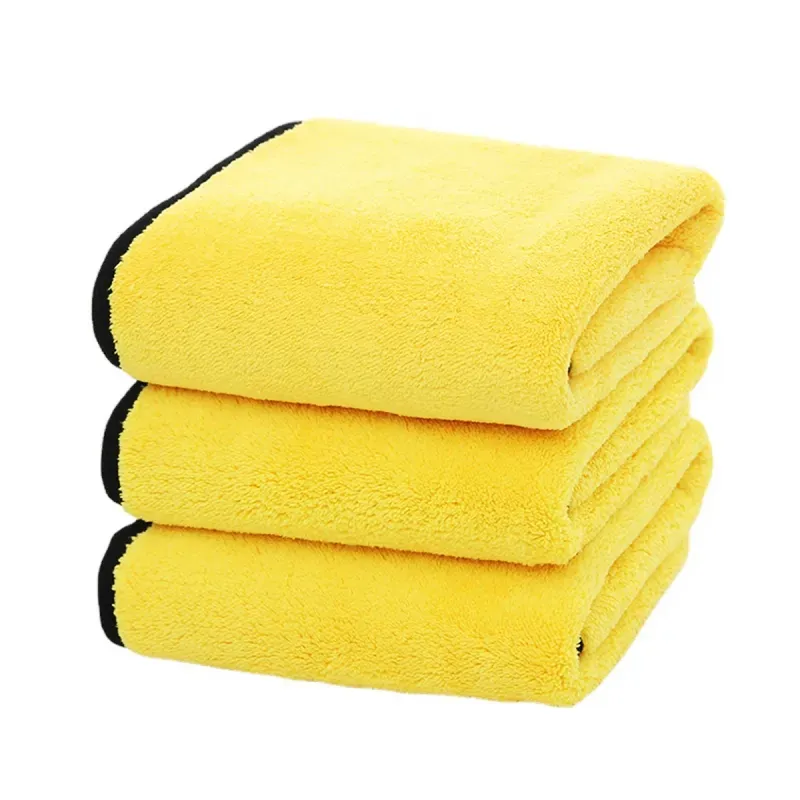 Auto si Moto - Intretinere auto - Produse curatare auto - Laveta din Microfibra pura si super absorbanta EMESZON®, 30x30 cm 800 GSM, curatare masina, geamuri, monitor, gri-galben - Infinity.ro