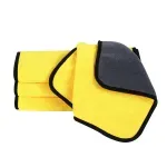 Auto si Moto - Intretinere auto - Produse curatare auto - Laveta din Microfibra pura si super absorbanta EMESZON®, 60x40 cm 800 GSM, curatare masina, geamuri, monitor, gri-galben - Infinity.ro