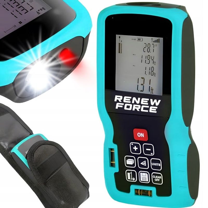 Casa si Gradina - Constructii - Scule electrice si accesorii - Aparate de masura - Telemetru cu laser 50 m, Renew Force, Ecran LCD, precizie +/- 1.5mm, protectie IP54(ploaie si praf), clasa laser II - Infinity.ro