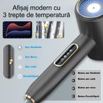 Ingrijire personala si Cosmetice - Aparate & accesorii ingrijire personala - Hair styling - Uscatoare de par - Uscator de par, uscator de par 2400 W cu afisaj LCD, 3 setari de temperatura, 2 trepte de viteza, cu uscare rapida - Infinity.ro