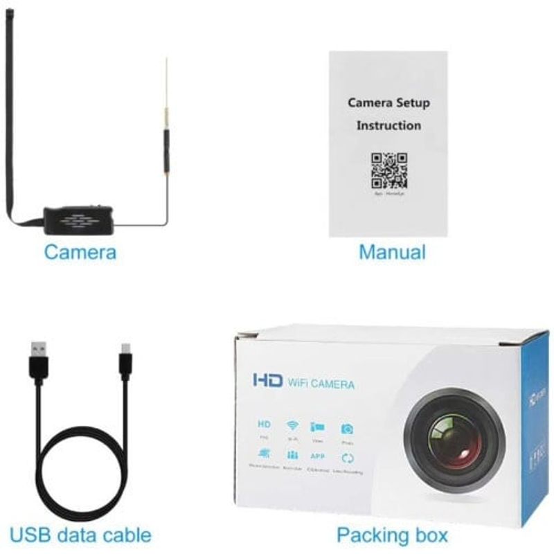 Laptop, Telefoane si Tablete - Wearables si gadgeturi - Gadgeturi - Dispozitive spionaj - Modul cu Camera Spion Wireless iUni IP20, 8GB, P2P, Baterie incorporata - Infinity.ro