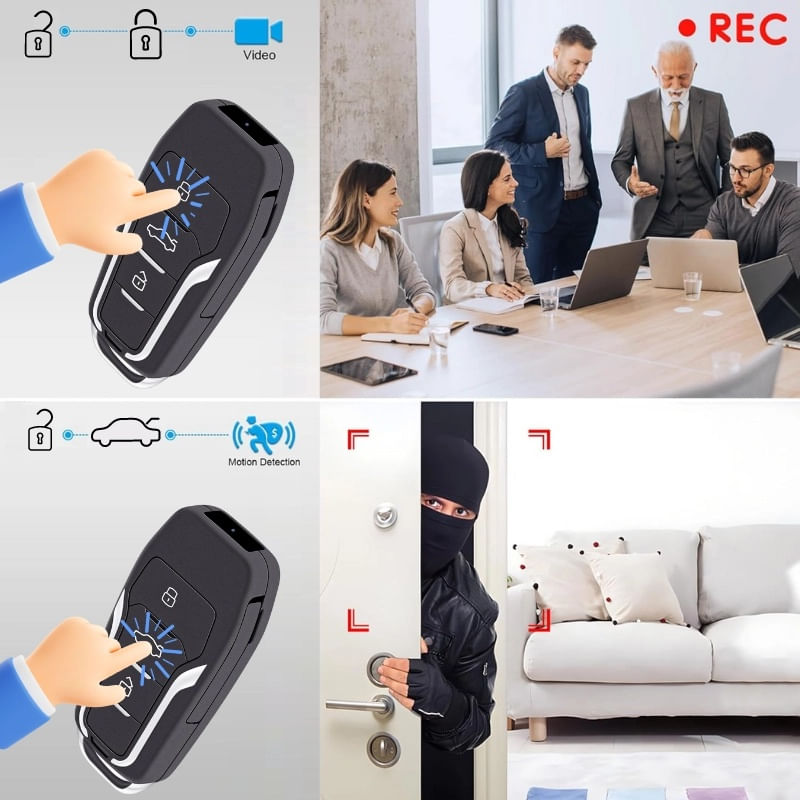 Laptop, Telefoane si Tablete - Wearables si gadgeturi - Gadgeturi - Dispozitive spionaj - Cheie Auto cu Camera Spion iUni RMS25, 32GB, Full HD, Detectare miscare, Foto, Video - Infinity.ro