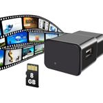 Laptop, Telefoane si Tablete - Wearables si gadgeturi - Gadgeturi - Dispozitive spionaj - Incarcator USB cu Camera Spion iUni IP1000, 8GB, WiFi, Vizualizare 4K, Audio-Video, P2P - Infinity.ro