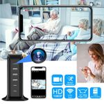 Laptop, Telefoane si Tablete - Wearables si gadgeturi - Gadgeturi - Dispozitive spionaj - Camera Spion in Statie de Incarcare iUni IP91, 32GB, Wi-Fi, Full HD, 20W, 2 porturi Type-C, 3 porturi USB-A - Infinity.ro