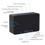 Laptop, Telefoane si Tablete - Wearables si gadgeturi - Gadgeturi - Dispozitive spionaj - Ceas de birou cu Camera Spion iUni IP61, Full HD, Wi-Fi, Night Vision, Termometru interior - Infinity.ro