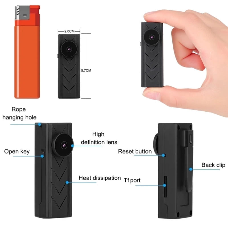 Laptop, Telefoane si Tablete - Wearables si gadgeturi - Gadgeturi - Dispozitive spionaj - Nasture cu Camera Spion iUni IP131, Wi-Fi, 4K, Card Micro SD 16GB - Infinity.ro