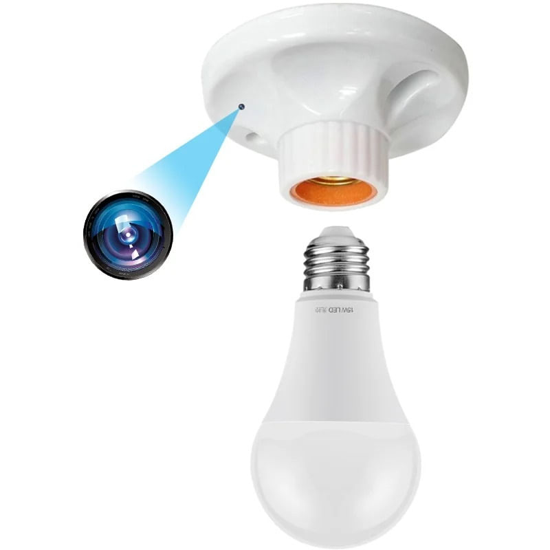 Laptop, Telefoane si Tablete - Wearables si gadgeturi - Gadgeturi - Dispozitive spionaj - Camera Spion in Dulie bec E27 iUni SB1, Wi-Fi, 16GB, Full HD, Senzor miscare, Prindere tavan/perete - Infinity.ro