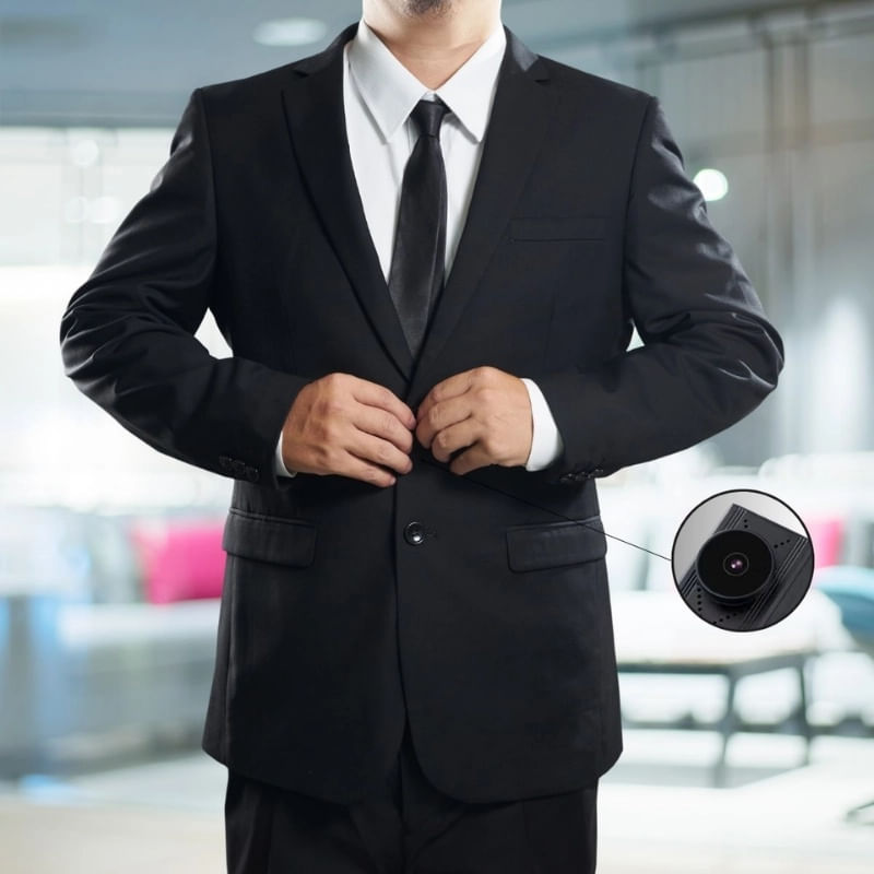 Laptop, Telefoane si Tablete - Wearables si gadgeturi - Gadgeturi - Dispozitive spionaj - Nasture cu Camera Spion iUni IP131, Wi-Fi, 4K, Card Micro SD 16GB - Infinity.ro