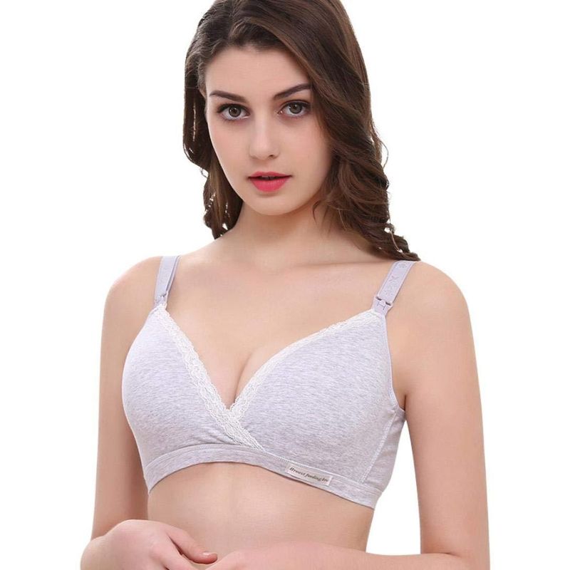Fashion, accesorii si bijuterii - Femei - Lenjerie si pijamale femei - Lenjerie intima femei - Sutien maternitate pentru sarcina gravide, dar si postnatal, pentru alaptare, 2 in 1- GRI,38 - Infinity.ro