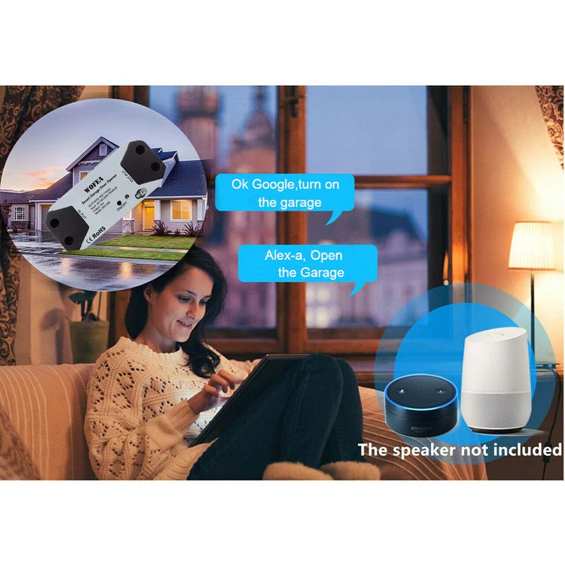 Casa si Gradina - Constructii - Usi interior, exterior si garaj - Kit-uri automatizari porti si usi garaj - Switch smart pentru usa de garaj automatizata, actionare de pe smartphone prin aplicatie Android/IOS cu - Infinity.ro