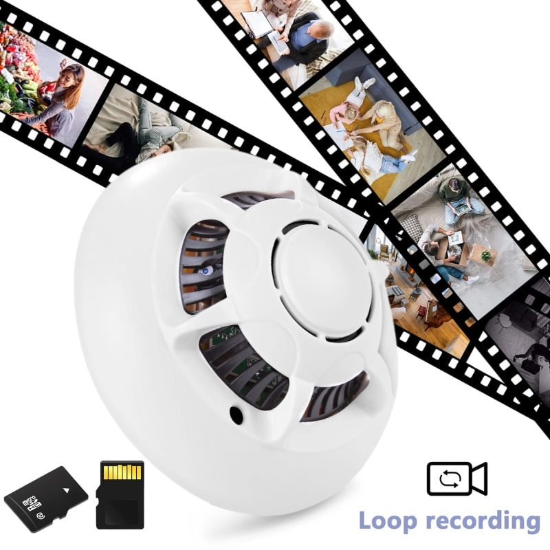 Laptop, Telefoane si Tablete - Wearables si gadgeturi - Gadgeturi - Dispozitive spionaj - Camera Spion Detector de fum iUni D103, 8GB, Wi-Fi, Vizualizare 4K - Infinity.ro