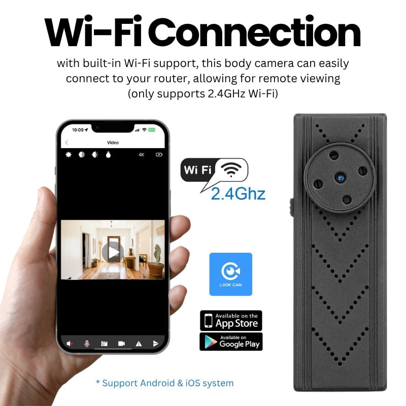 Laptop, Telefoane si Tablete - Wearables si gadgeturi - Gadgeturi - Dispozitive spionaj - Nasture cu Camera Spion iUni IP131, 4K, Wi-Fi, Slot Card Micro SD - Infinity.ro