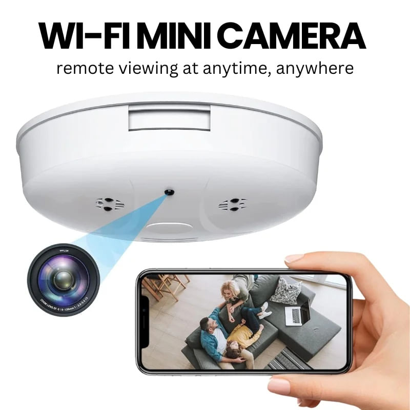Laptop, Telefoane si Tablete - Wearables si gadgeturi - Gadgeturi - Dispozitive spionaj - Camera Spion Detector de fum iUni D101, Wi-Fi, Vizualizare 4K, Slot Card MicroSD - Infinity.ro