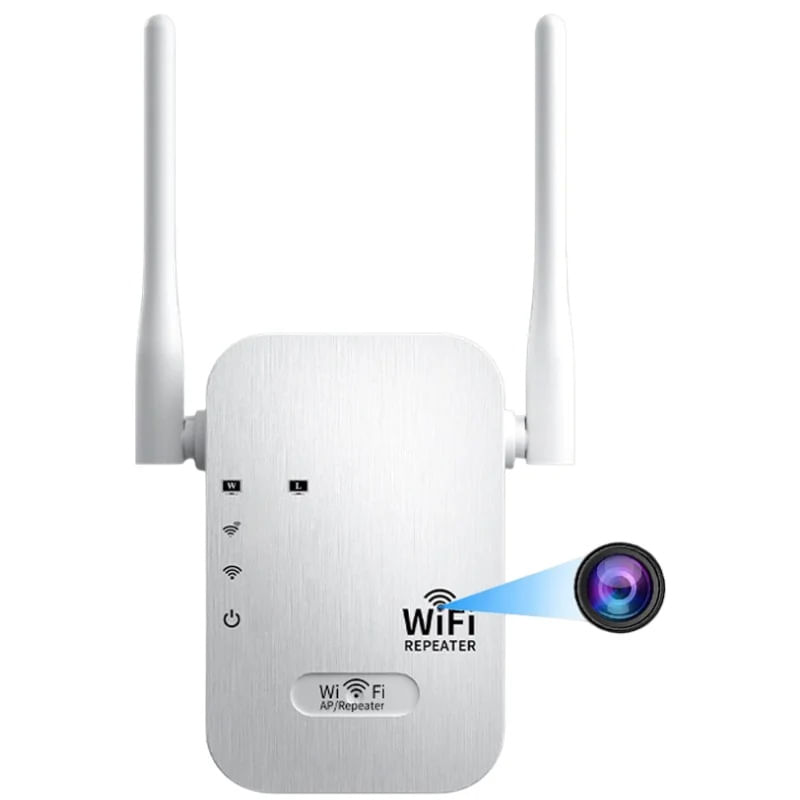 Laptop, Telefoane si Tablete - Wearables si gadgeturi - Gadgeturi - Dispozitive spionaj - Camera Spion in Amplificator Semnal Wireless iUni RP1, 32GB, Wi-Fi, Full HD, Senzor de miscare - Infinity.ro