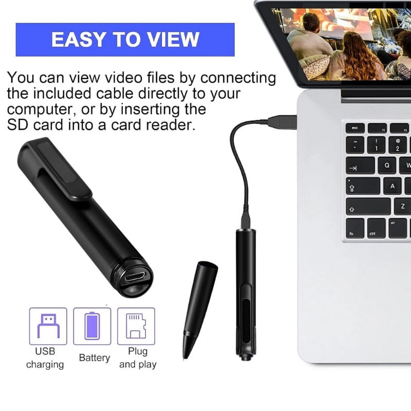 Laptop, Telefoane si Tablete - Wearables si gadgeturi - Gadgeturi - Dispozitive spionaj - Pix Spion Camera Full HD iUni W9 Pro, 16GB, Inregistrare Audio-Video, Foto - Infinity.ro