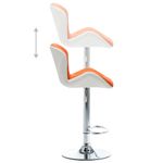 Casa si Gradina - Mobilier - Scaune si fotolii - Scaune - Scaun de bar Portocaliu 44 x 48 x 105.5 cm Piele artificiala - Infinity.ro