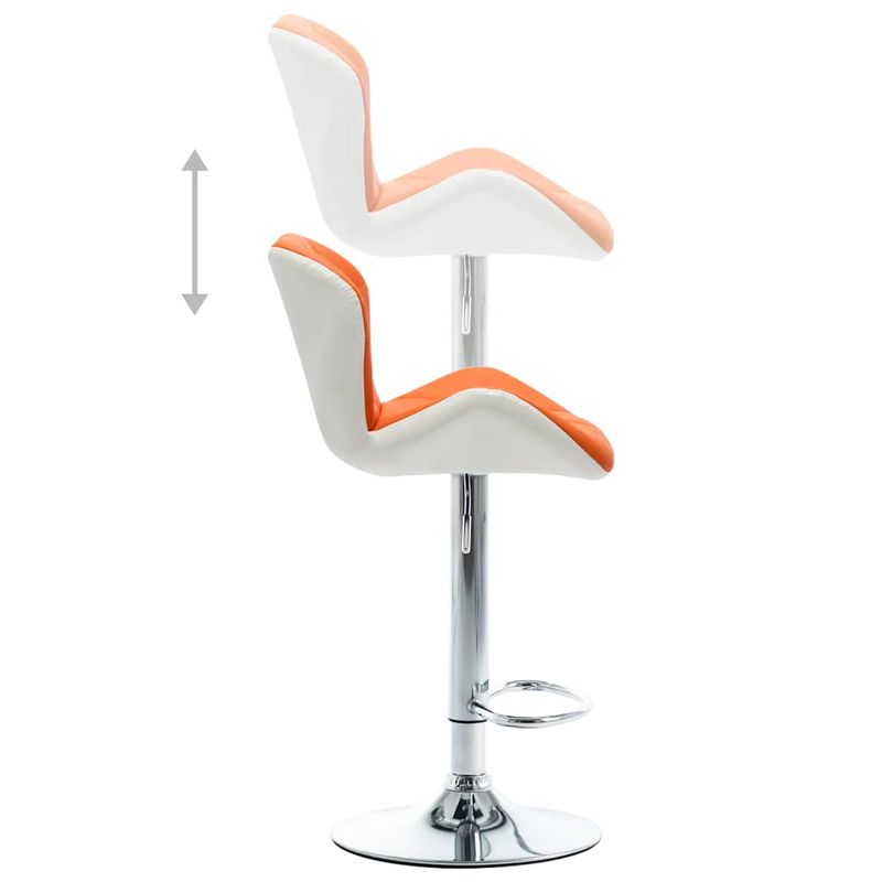 Casa si Gradina - Mobilier - Scaune si fotolii - Scaune - Scaun de bar Portocaliu 44 x 48 x 105.5 cm Piele artificiala - Infinity.ro