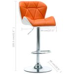 Casa si Gradina - Mobilier - Scaune si fotolii - Scaune - Scaun de bar Portocaliu 44 x 48 x 105.5 cm Piele artificiala - Infinity.ro