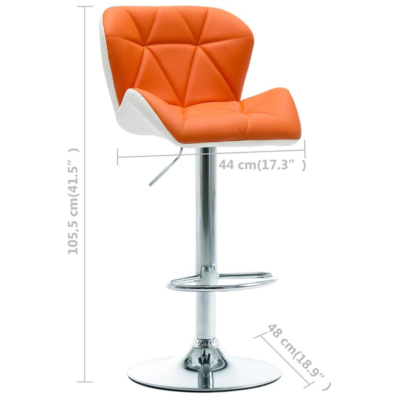 Casa si Gradina - Mobilier - Scaune si fotolii - Scaune - Scaun de bar Portocaliu 44 x 48 x 105.5 cm Piele artificiala - Infinity.ro