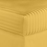 Casa si Gradina - Textile si covoare - Lenjerii de pat - Protectie saltea - Husa de pat cu elastic Kotonia Home Deco, 100% bumbac, Damasc Saten, dimensiune dungi 1 cm, Mustar, 100x200+20 cm - Infinity.ro