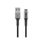 Laptop, Telefoane si Tablete - Telefoane mobile si accesorii - Accesorii Telefoane - Cabluri si adaptoare telefoane - Cablu USB 2.0 A tata - USB-C, 2m, gri/argintiu, Goobay - Infinity.ro