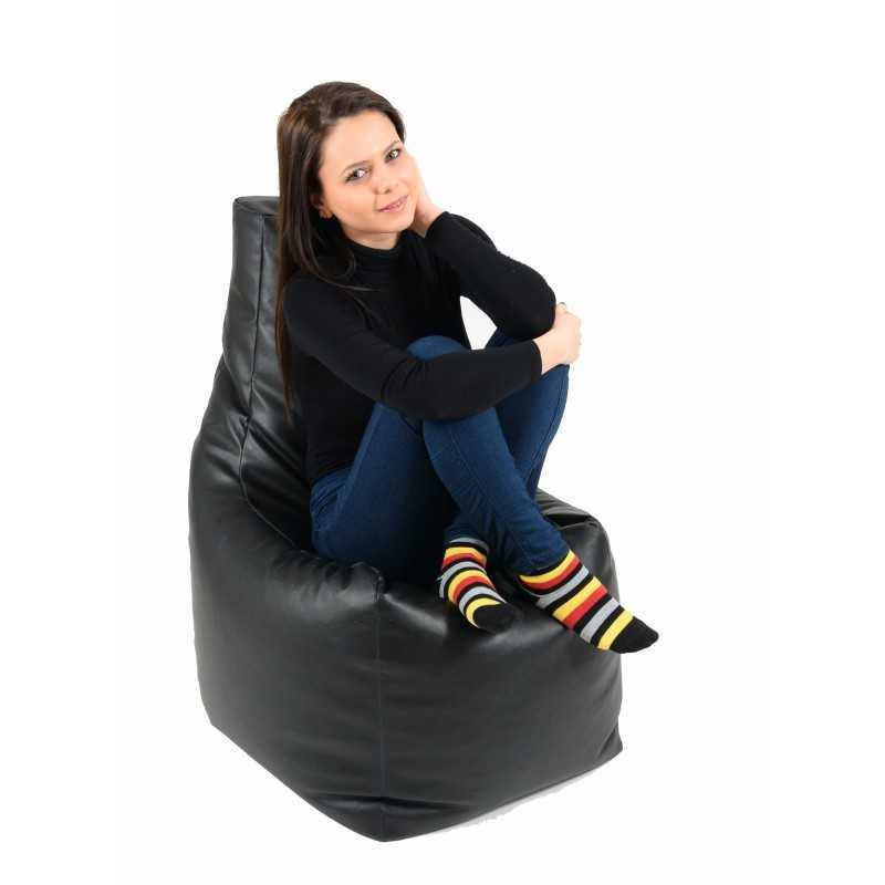 Casa si Gradina - Mobilier - Scaune si fotolii - Fotolii - Fotoliu tip Fotoliu Sunlounger, material piele ecologica, Negru - Infinity.ro