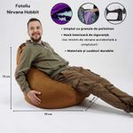 Casa si Gradina - Mobilier - Scaune si fotolii - Fotolii - Fotoliu Nirvana Hobbit, material impermeabil, Negru - Infinity.ro