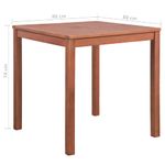 Casa si Gradina - Gradina si terasa - Mobilier exterior - Mese gradina - Masa de Gradina Maro 80 x 80 x 74 cm lemn masiv de acacia - Infinity.ro