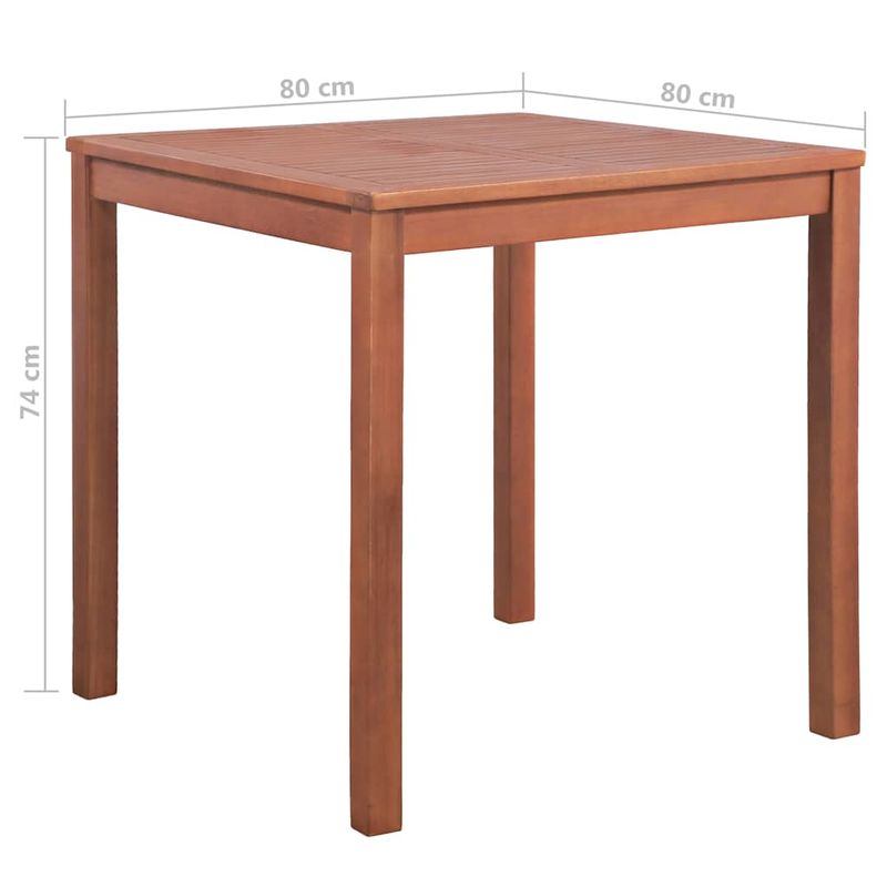 Casa si Gradina - Gradina si terasa - Mobilier exterior - Mese gradina - Masa de Gradina Maro 80 x 80 x 74 cm lemn masiv de acacia - Infinity.ro