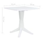 Casa si Gradina - Gradina si terasa - Mobilier exterior - Mese gradina - Masa de Gradina Alb 70 x 70 x 71.7 cm Plastic - Infinity.ro