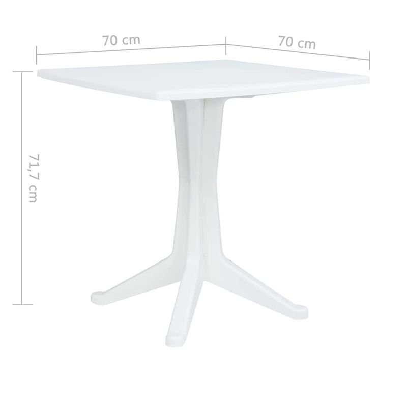 Casa si Gradina - Gradina si terasa - Mobilier exterior - Mese gradina - Masa de Gradina Alb 70 x 70 x 71.7 cm Plastic - Infinity.ro