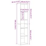 Casa si Gradina - Mobilier - Biblioteci si rafturi - Biblioteci - Dulap de carti din stejar negru 40x30x189 cm, lemn stratificat - Infinity.ro