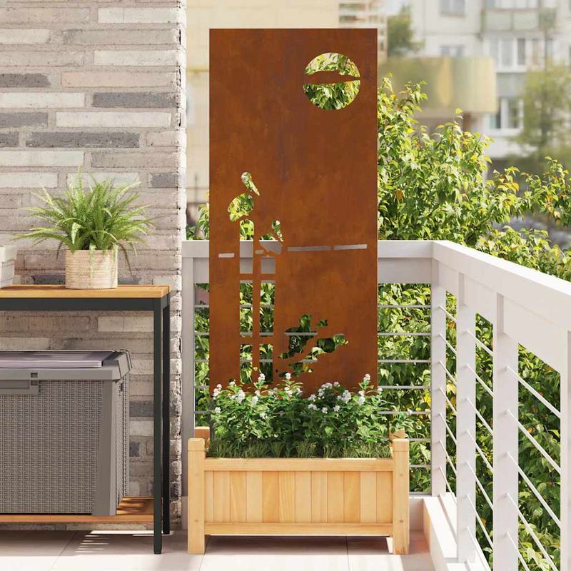 Casa si Gradina - Gradinarit si plante - Plante si ghivece - Ghivece si suporturi - Ghiveci pentru gradina Traforaj Ruginit 50 x 140 cm - Infinity.ro