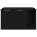 Petshop - Ingrijire si Igiena - Litiere si accesorii - Litiere acoperite - Litiera pentru pisici, imprejmuire, stejar negru, 80x50x45 cm, lemn stratificat - Infinity.ro