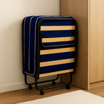 Casa si Gradina - Mobilier - Paturi si accesorii - Paturi - Pat pliant Lyra, albastru, 190x80x28 cm - Infinity.ro