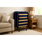 Casa si Gradina - Mobilier - Paturi si accesorii - Paturi - Pat pliant Lyra, albastru, 190x80x28 cm - Infinity.ro