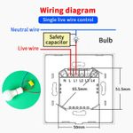 Casa si Gradina - Electrice - Distributie electrica si comanda - Intrerupatoare - Intrerupator smart touch, WiFi, Sticla securizata, iUni 1G, 10A, Control vocal, Smart Life / Tuya, LED, White - Infinity.ro