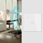 Casa si Gradina - Electrice - Distributie electrica si comanda - Intrerupatoare - Intrerupator smart touch, WiFi, Sticla securizata, iUni 1G, 10A, Control vocal, Smart Life / Tuya, LED, White - Infinity.ro