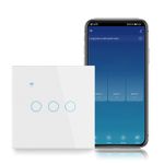 Casa si Gradina - Electrice - Distributie electrica si comanda - Intrerupatoare - Intrerupator smart touch iUni 3F, Wireless, Sticla securizata, LED - Infinity.ro