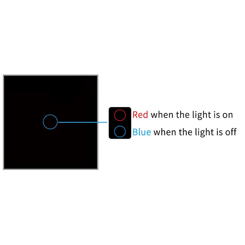 Casa si Gradina - Electrice - Distributie electrica si comanda - Intrerupatoare - Intrerupator touch iUni 1F, Sticla Securizata, LED, Black - Infinity.ro