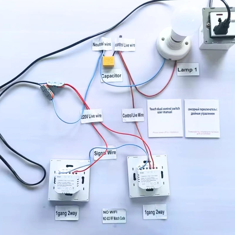 Casa si Gradina - Electrice - Distributie electrica si comanda - Intrerupatoare - Intrerupator touch cap scara, cap cruce iUni 1F, Sticla securizata, LED, Alb - Infinity.ro