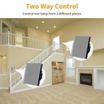 Casa si Gradina - Electrice - Distributie electrica si comanda - Intrerupatoare - Intrerupator touch cap scara, cap cruce iUni 1F, Sticla securizata, LED, Argintiu - Infinity.ro