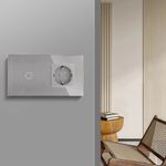 Casa si Gradina - Electrice - Distributie electrica si comanda - Intrerupatoare - Intrerupator touch si Priza, Rama sticla securizata, iUni 1Y, LED, Silver - Infinity.ro