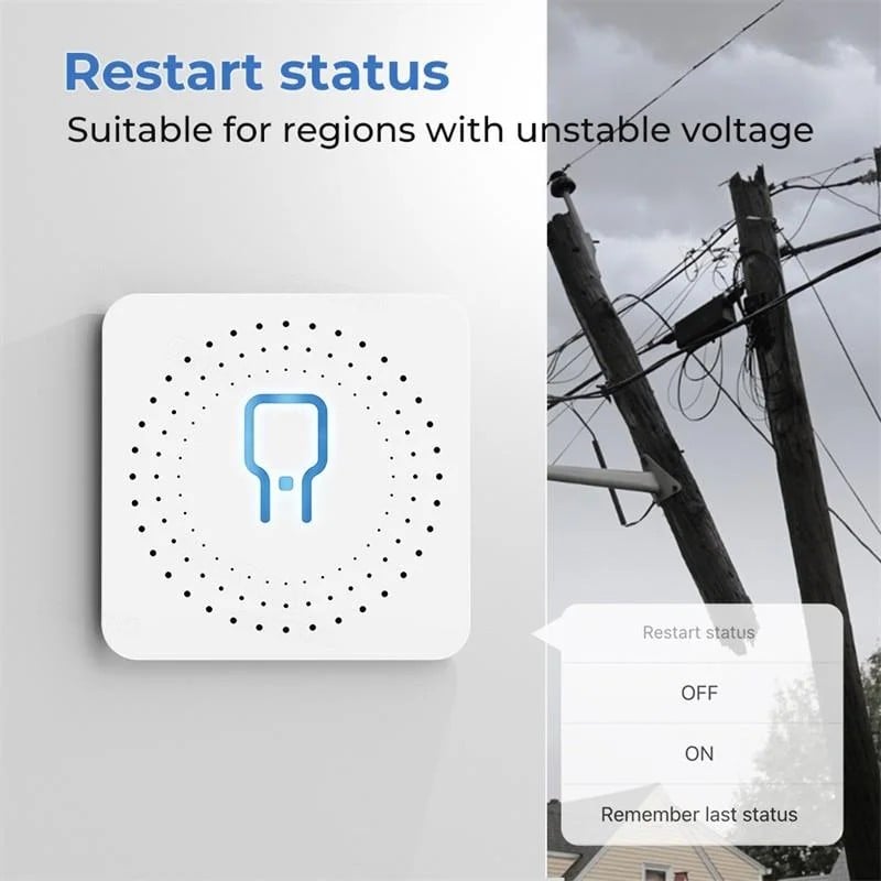 Casa si Gradina - Electrice - Distributie electrica si comanda - Intrerupatoare - Comutator, Releu inteligent WiFi iUni DS2, WiFi, 16A, Smart Life / Tuya APP, Programabil, Control vocal - Infinity.ro