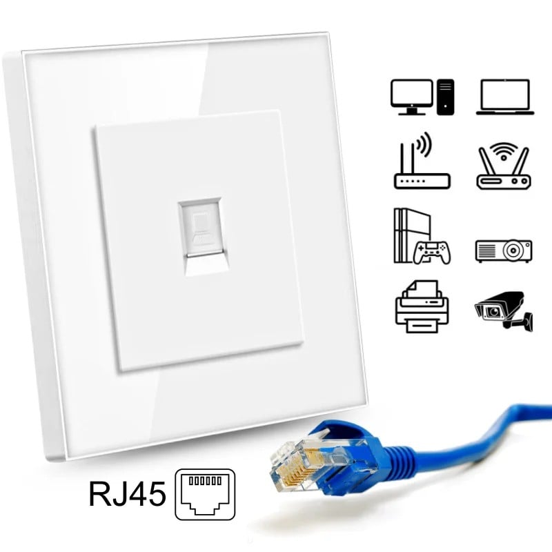 Casa si Gradina - Electrice - Prize - Priza internet RJ45, Cat6, Rama sticla securizata, iUni SD - Infinity.ro