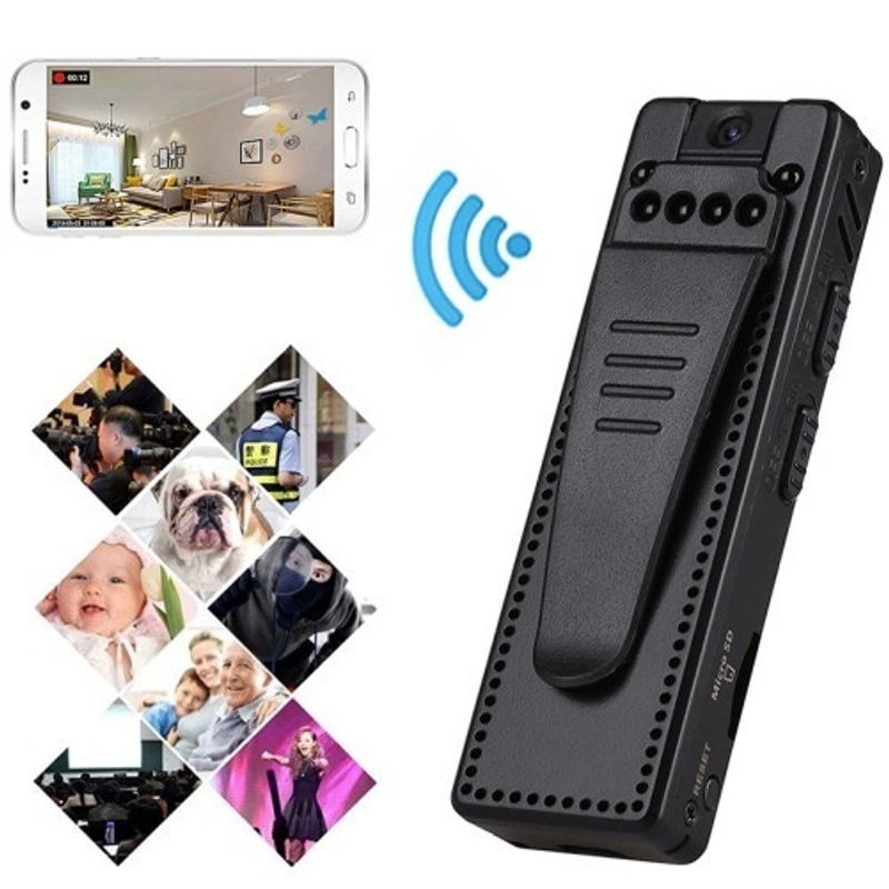 TV, Audio-Video si Foto - Camere video - Camere video compacte - Body camera corporala iUni M8 Plus, 32GB, Wi-Fi, Night Vision, Lentila rotativa 90° - Infinity.ro