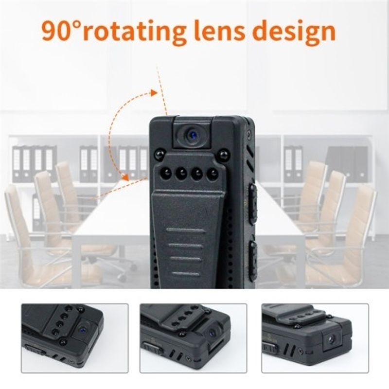 TV, Audio-Video si Foto - Camere video - Camere video compacte - Body camera corporala iUni M8 Plus, 32GB, Wi-Fi, Night Vision, Lentila rotativa 90° - Infinity.ro