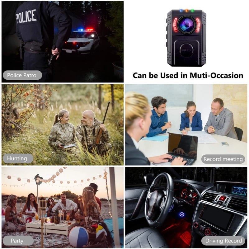 TV, Audio-Video si Foto - Camere video - Camere video compacte - Body camera corporala iUni CP38, Wireless, Detectie miscare, Unghi 170° - Infinity.ro