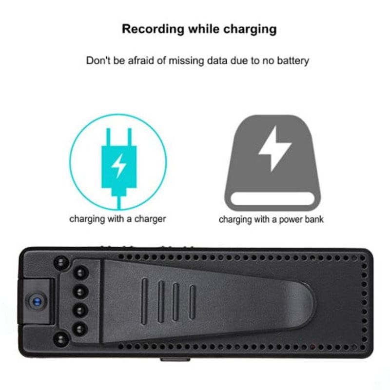 TV, Audio-Video si Foto - Camere video - Camere video compacte - Body camera corporala iUni M8 Plus, Wireless, Night Vision, Lentila rotativa 90° - Infinity.ro