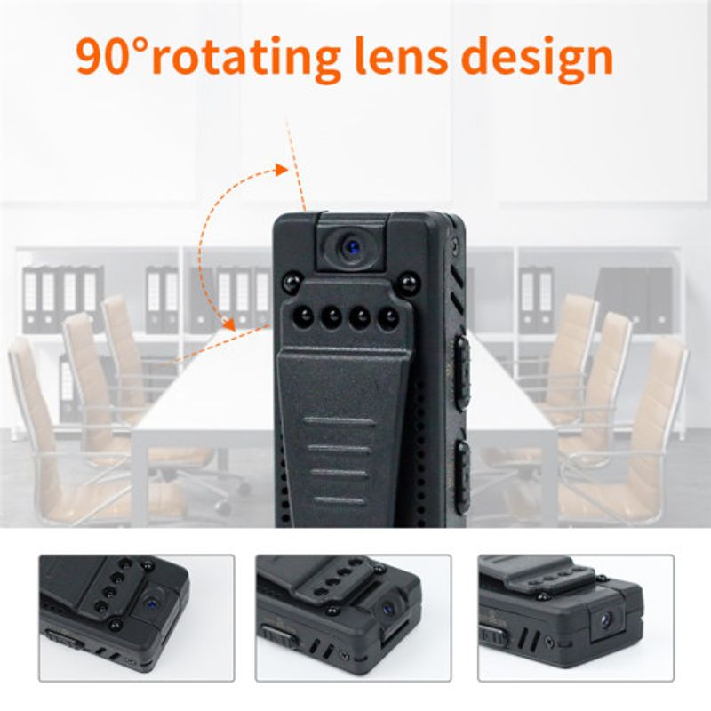 TV, Audio-Video si Foto - Camere video - Camere video compacte - Body camera corporala iUni M8 Plus, Wireless, Night Vision, Lentila rotativa 90° - Infinity.ro